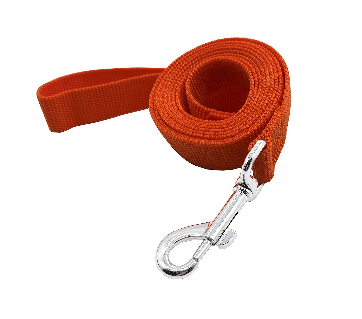 Strong Durable Nylon Dog Training Leash, Traction Rope, 4Ft /5 Foot /6 Feet Long, 5/8 Inch 3/4 Inch 1 Inch Wide, For Small And Medium Dogs (1'' X 8 Ft, Orange)