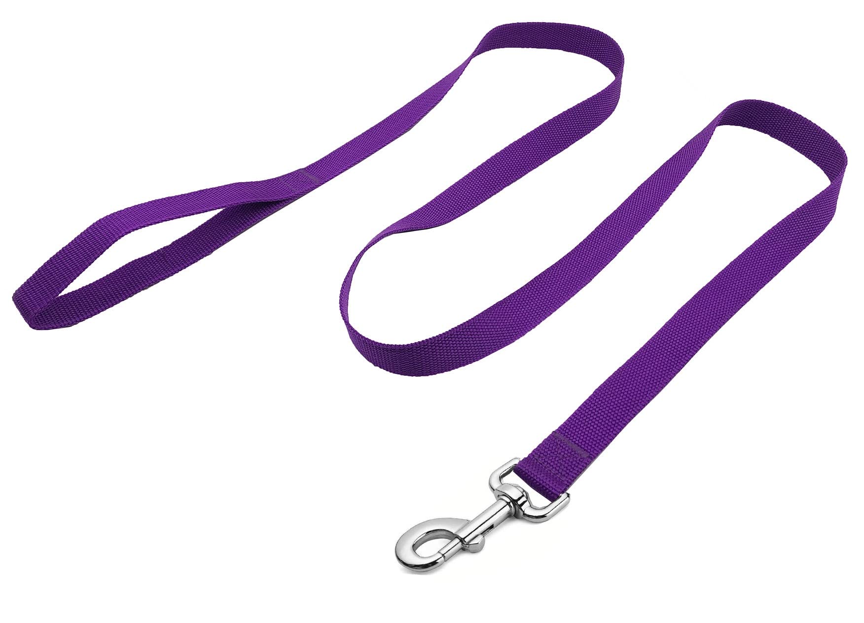Strong Nylon Dog Leash, 4FT/ 5 FT/ 6FT Dog Leashes for Medium Large Dogs (6FT, Purple)