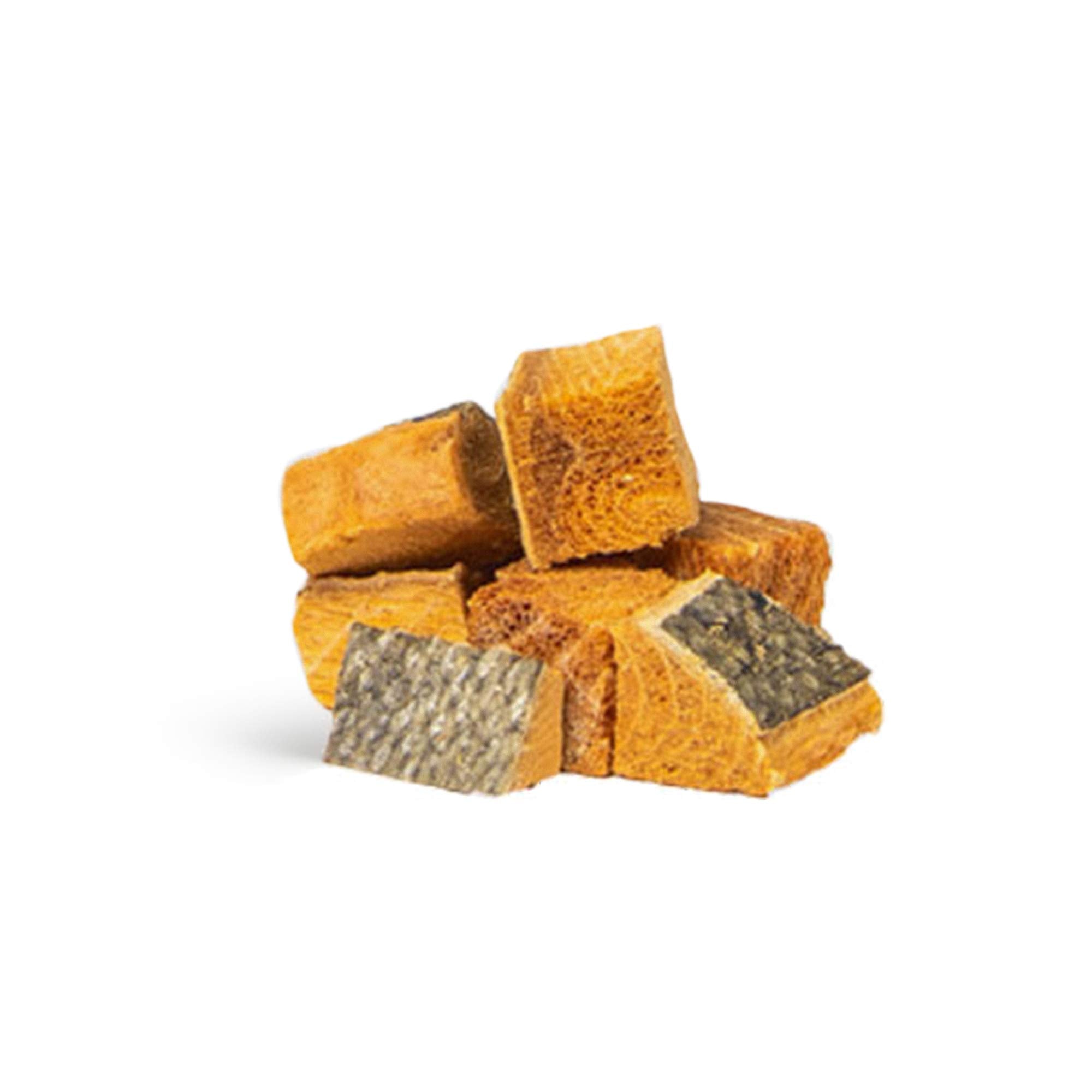 HOLI Freeze Dried Salmon Dog Treats - with Omega 3 and 6 Fish Oil - All Natural - Human Grade - Wild Caught Salmon with Skin - M