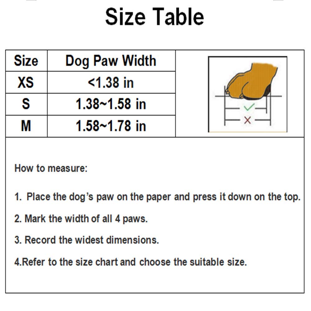 Ablepet Dog Boots Waterproof Shoes Breathable Socks, With Anti-Slip Sole And Adjustable Magic Tape All Weather Protect Paws Only Fit For Small Dog(4Pcs)(Black, M)