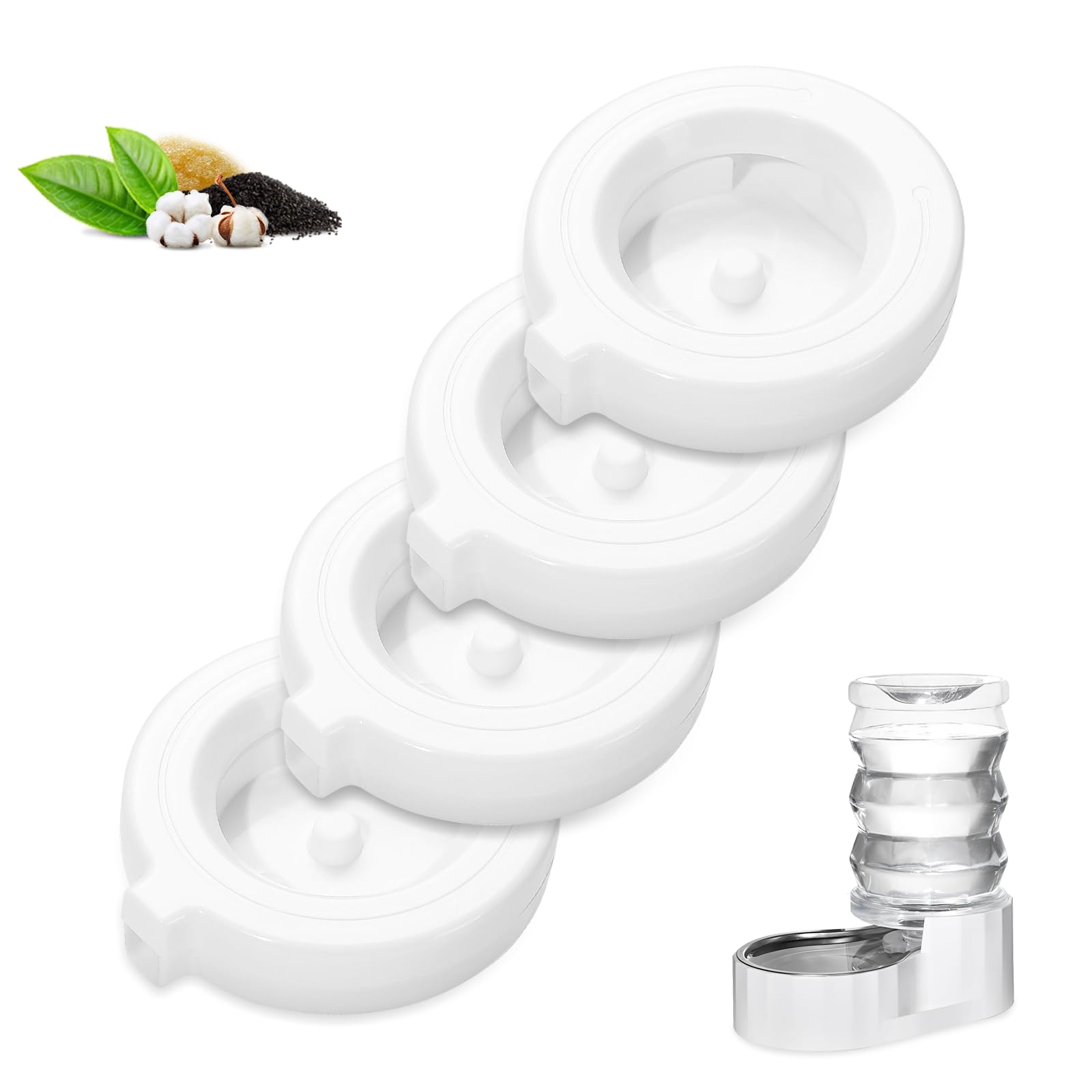 Redoso 4 Pack Replacement Filters For 3L/3.6L/4.6L/6L/8L Gravity Dog/Pet Water Dispenser, Dog Water Filter Replacement, Triple F