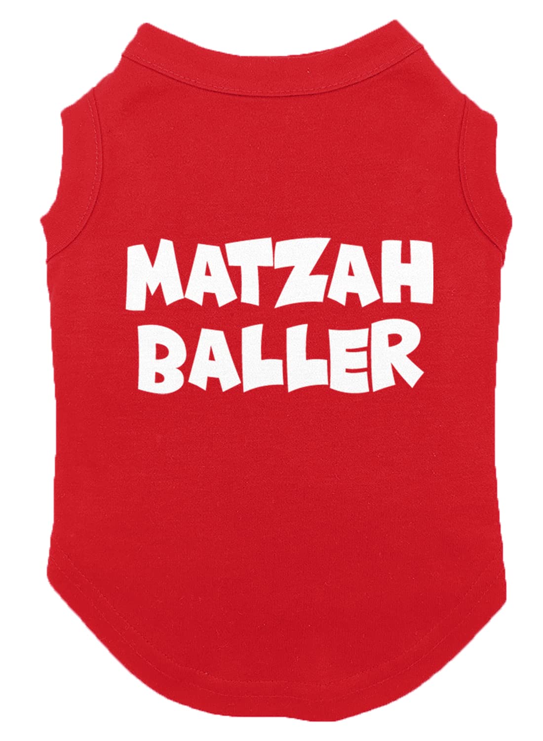 Matzah Baller - Matzo Hanukkah Passover Seder Dog Shirt (Red, Medium)
