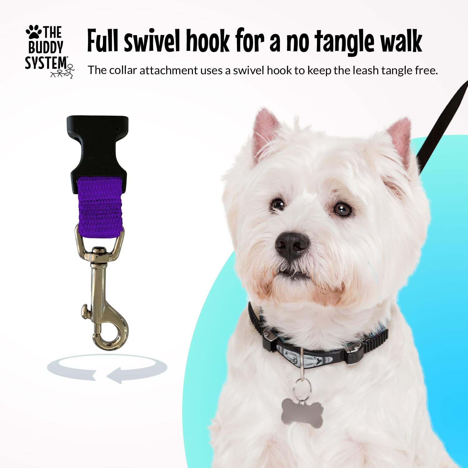 The Buddy System Hands Free Dog Leash, Adjustable Leash For Running, Jogging, Training And Service Dogs, Great For Small, Medium