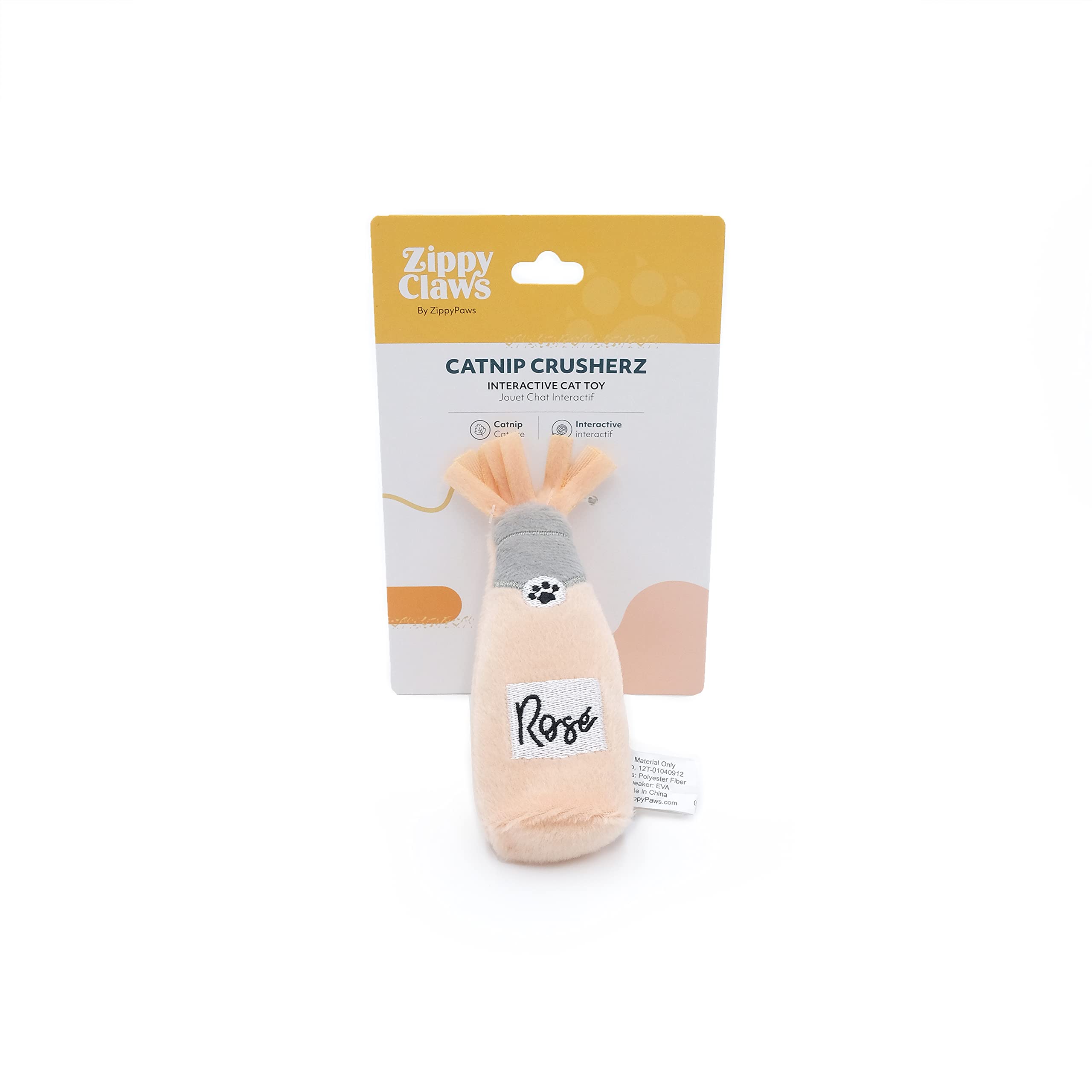 Zippyclaws - Catnip Crusherz - Fun-Sized Plush Catnip Toys With Frills, Perfect For Batting, Pouncing, And Chasing, Designed To Keep Your Indoor Cat Engaged In Playful Activities - Rosé