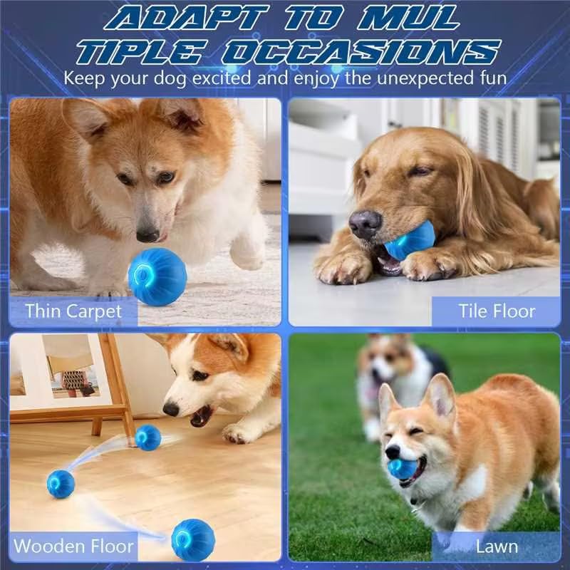 WLLEADG Shaky Ball Toy for Dogs, Shaking Dog Ball, Interactive Dog Ball, Vibrating Ball for Dogs, Automatic Moving Dog Toy Ball