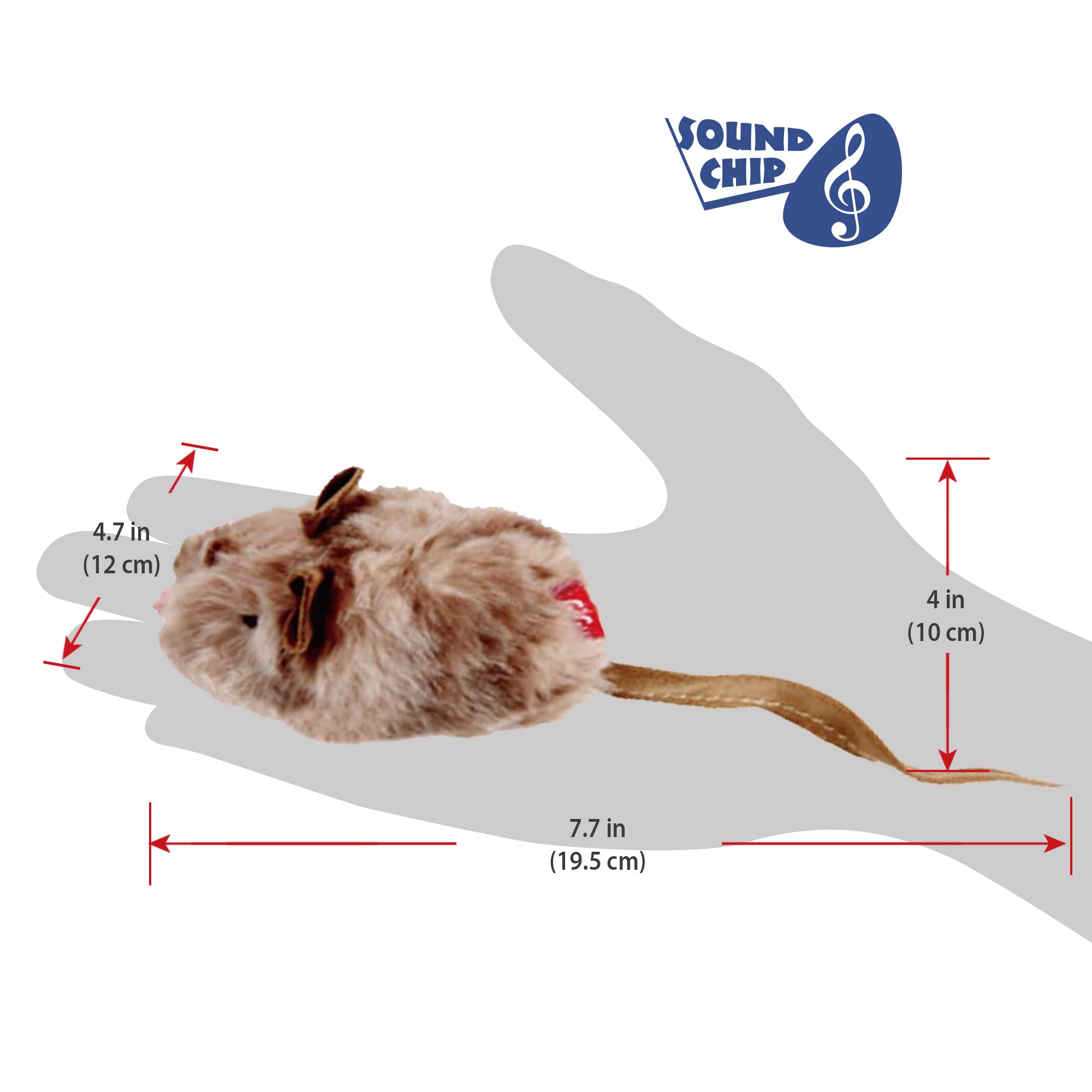 Gigwi Chirpy Cat Mouse Toy Squeak- Cat Toys Interactive Squeaking Mouse Cat Toy Melody Chaser Play And Squeak Kitten Toy, Mouse
