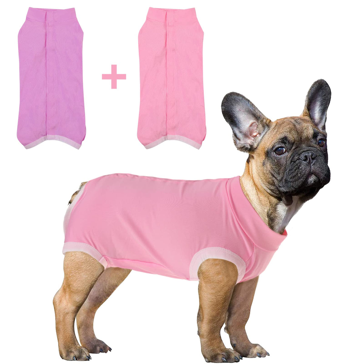 Sawmong 2 Pack Recovery Suit For Dogs After Surgery, Dog Recovery Suit Dog Spay Surgical Suit For Female Dogs, Dog Onesie Body S