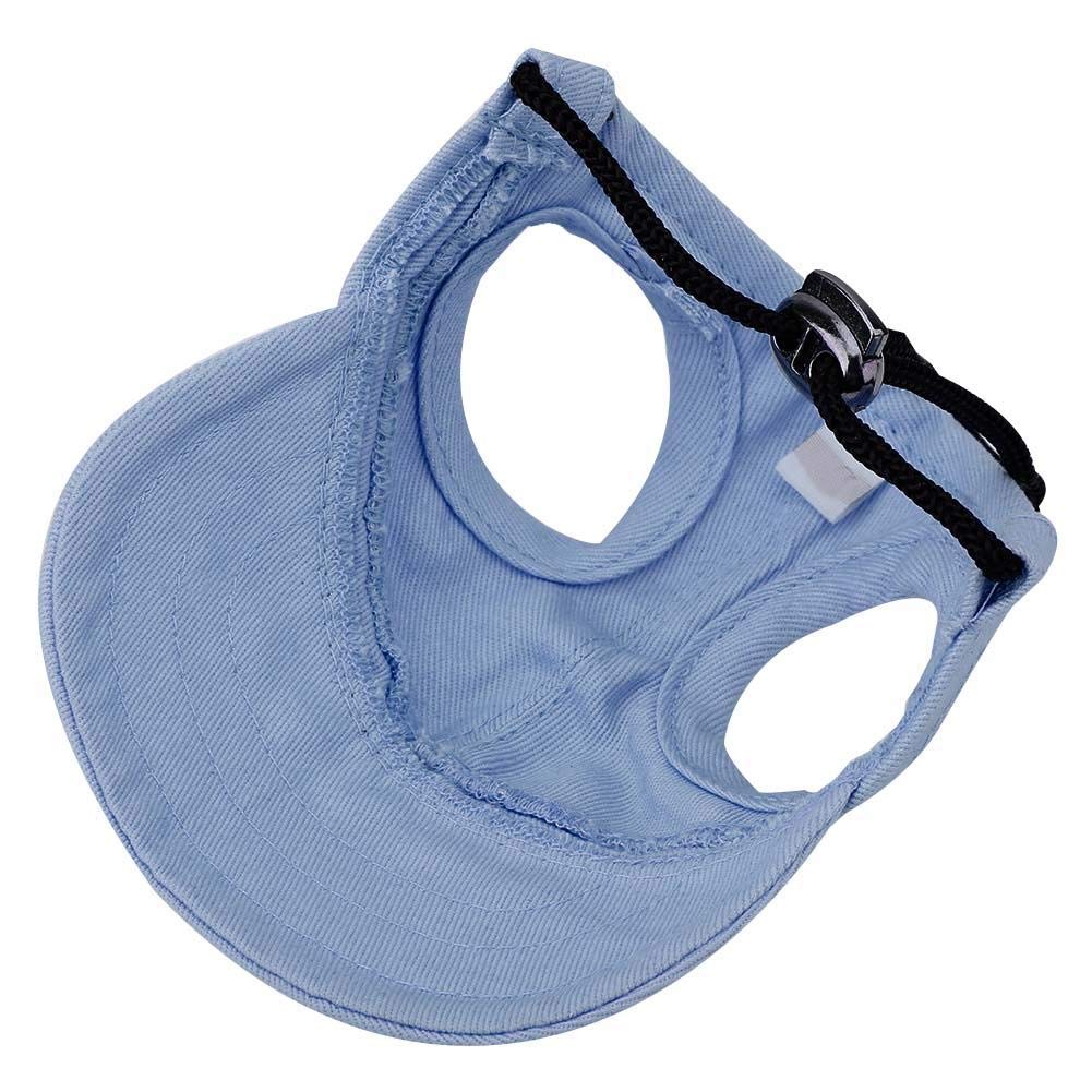 Fdit Pet Dog Sun Protection Visor Hat With Adjustable Strap Sport Hat (Blue S)