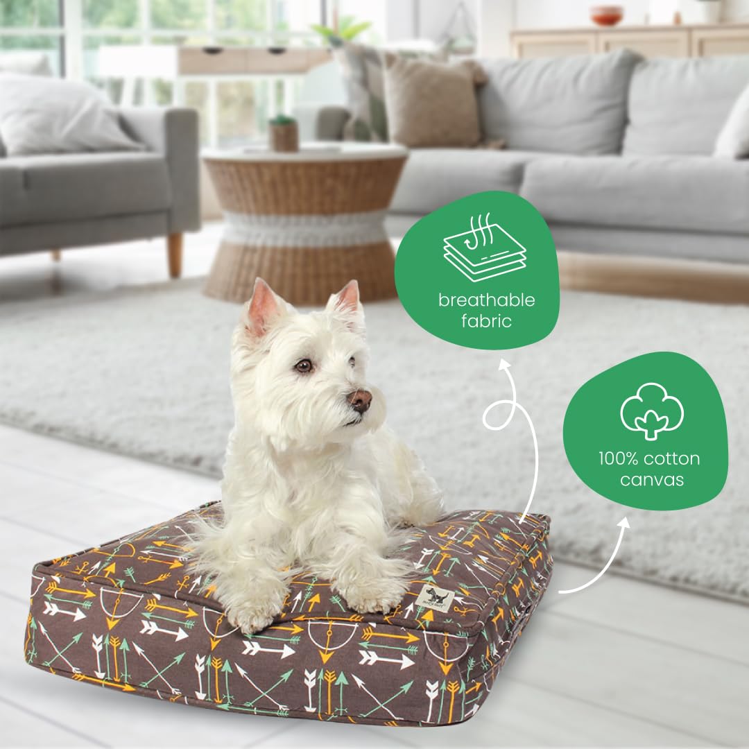 Molly Mutt Small Dog Bed Cover -Lion'S Roar Print - Measures 22   X27   X5 - 100% Cotton - Durable - Breathable - Sustainable -