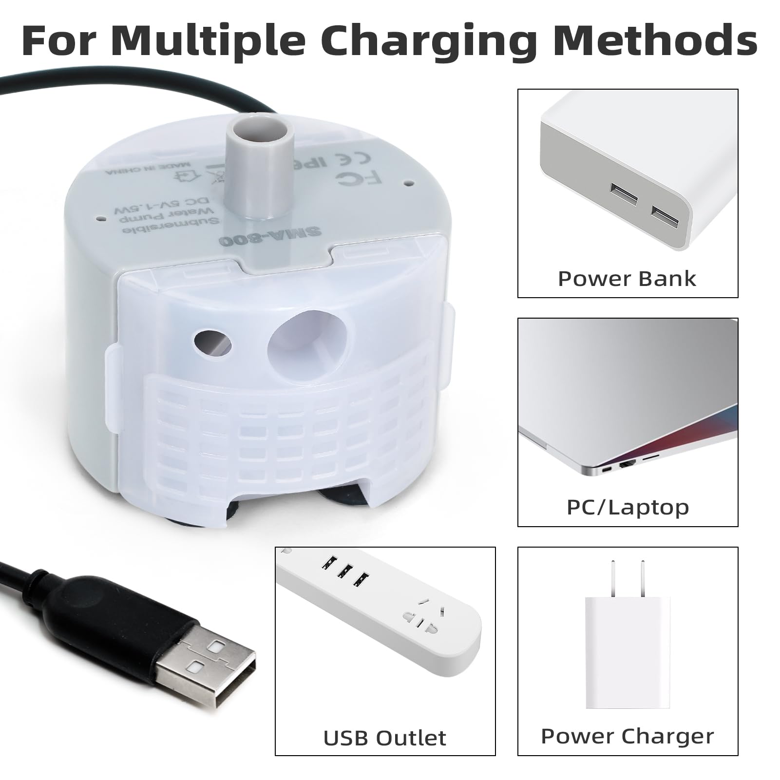Ultra-Quiet Replacement Pump For Stainless Steel Cat Water Fountains - Sma-800 Motor - Safe And Easy To Clean With Low Voltage D