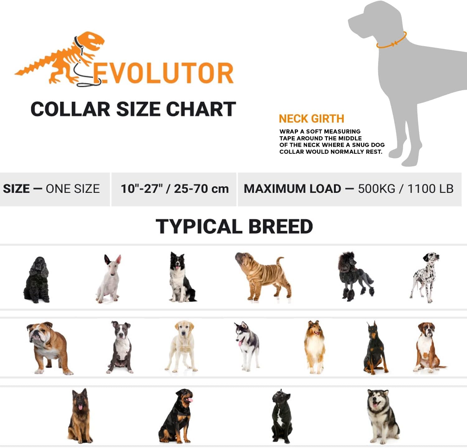 Waudog Heavy Duty Waterproof Dog Collar - Adjustable Dog Collar For Large Dogs, Small And Medium Dogs - Dog Collar Waterproof Wi