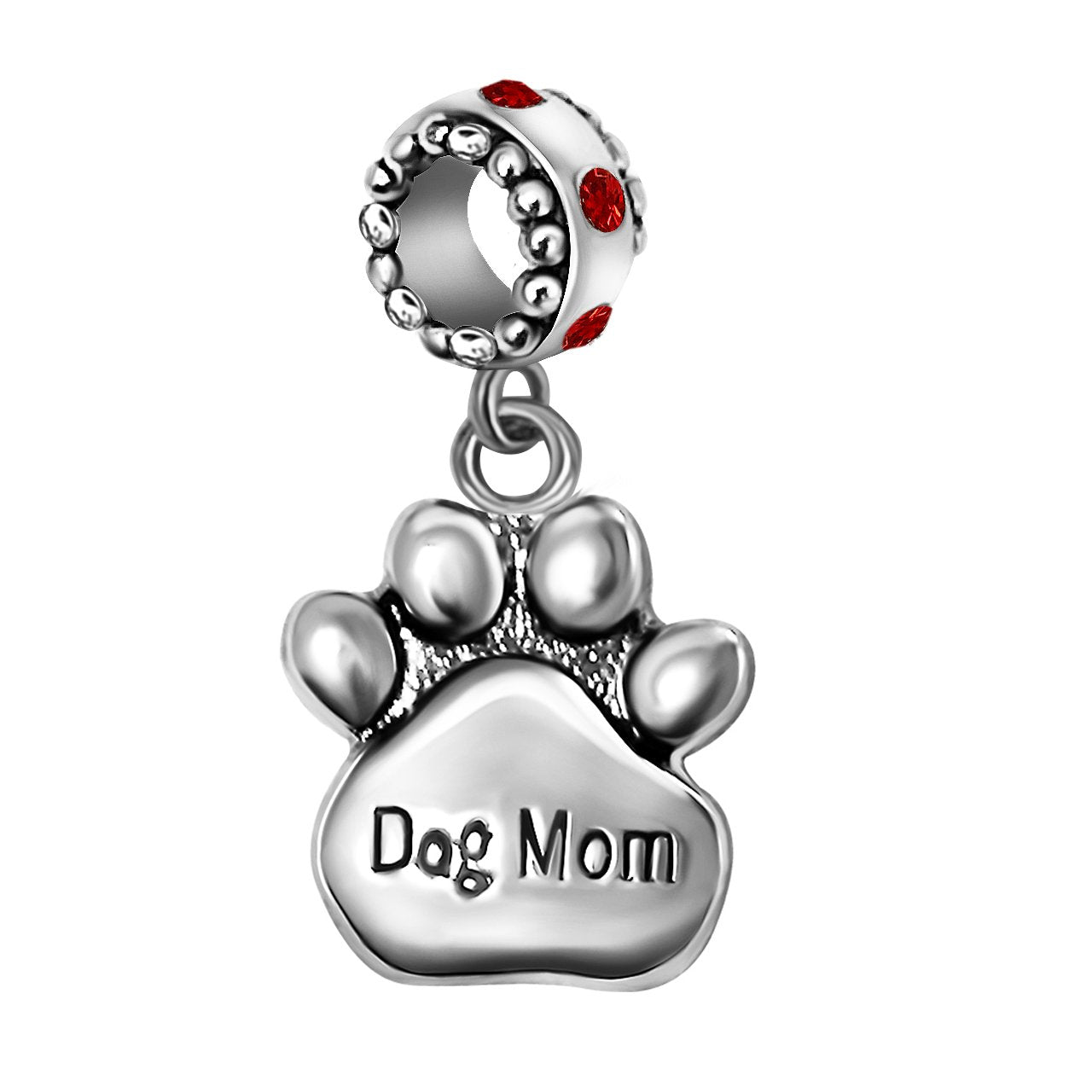 T50Jewelry Dog Mom Charms Pet Paw Print Beads Christmas Gifts For Bracelets