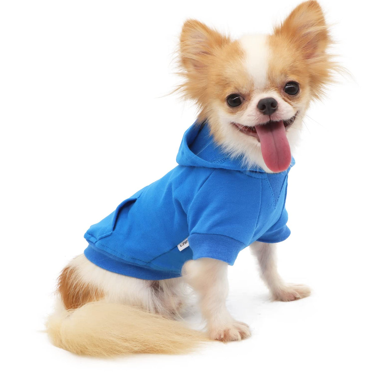 Lophipets Dog Hoodies Sweatshirts For Small Dogs Teacup Chihuahua Yorkie Puppy Clothes Cold Weather Coat-Blue/S