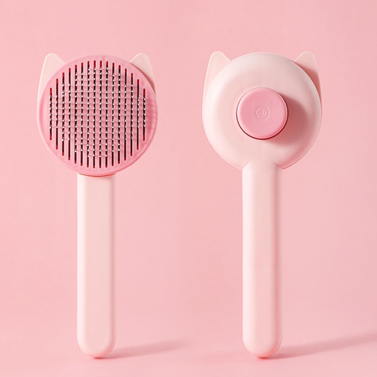 PSK PET MART 1Pcs Pet Grooming Set Self Cleaning Slicker Brush Pets Long Short Hair Brushes Removes Massage Rubber Bath Shampoo 