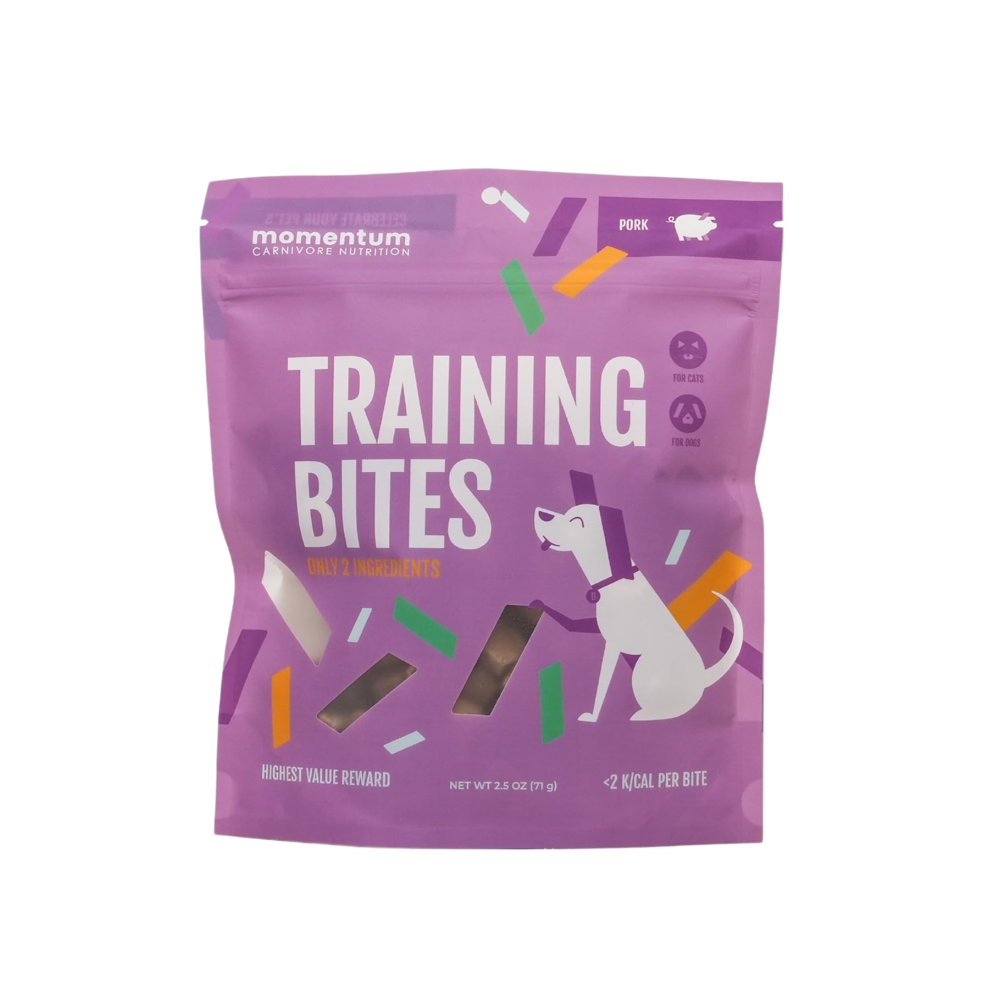 Momentum Carnivore Nutrition Freeze-Dried Pork Training Bites - Two Ingredients-Pork Kidney and Heart, Grain-Free, All-Natural D