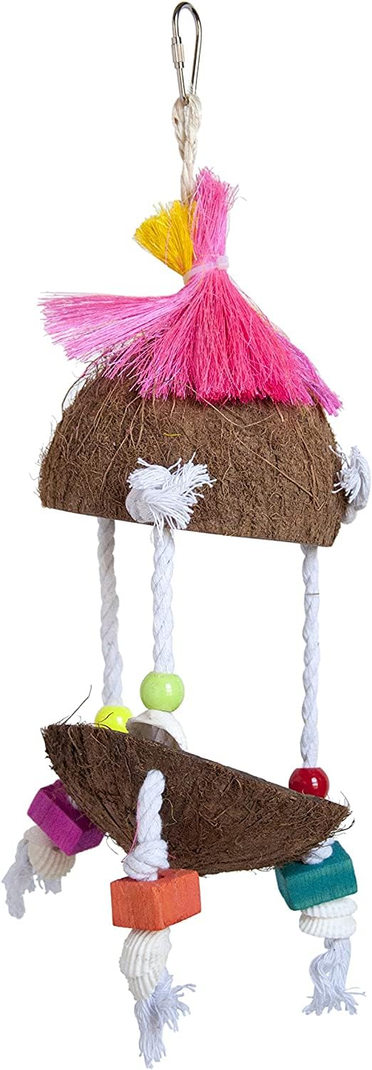 Prevue-Hendryx Tropical Teaser Tiki Hut Bird Toy
