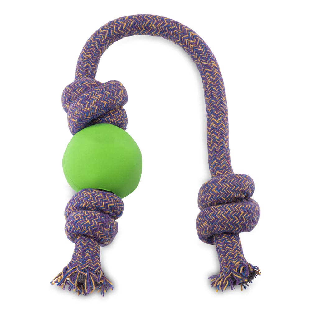 Beco Ball with Rope Small Dog Toy (Green), 5060189751334
