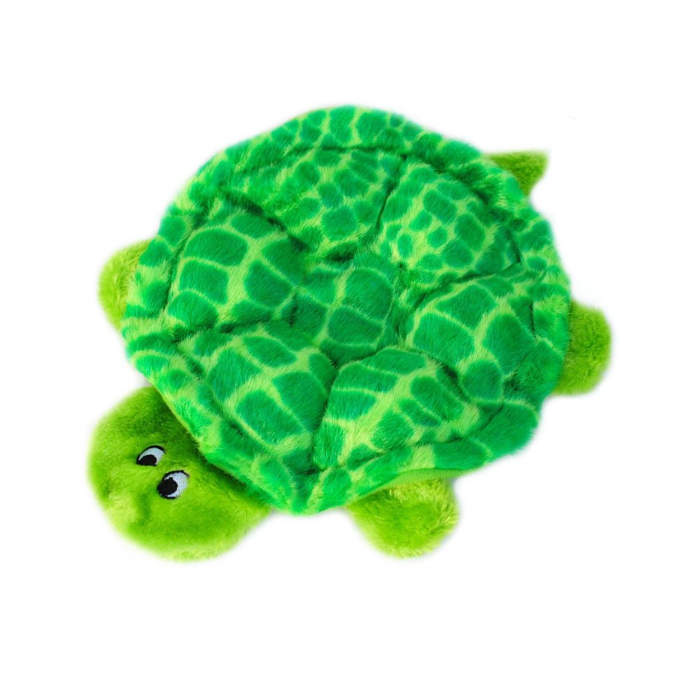 Zippypaws Squeakie Crawler- No Stuffing Dog Toy To Keep Them Busy, For Small, Medium, & Large Dogs, Squeaky Pet Toy For Boredom, Unstuffed Chew Toy, Soft Plush Puppy Products, Slowpoke The Turtle- 10'