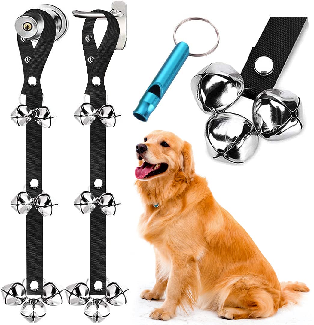 Bluetree 2 Pack Dog Doorbells Premium Quality Training Potty Great Dog Bells Adjustable Door Bell Dog Bells For Potty Training Your Puppy The Easy Way - 7 Extra Large Loud 1.4 Doorbells