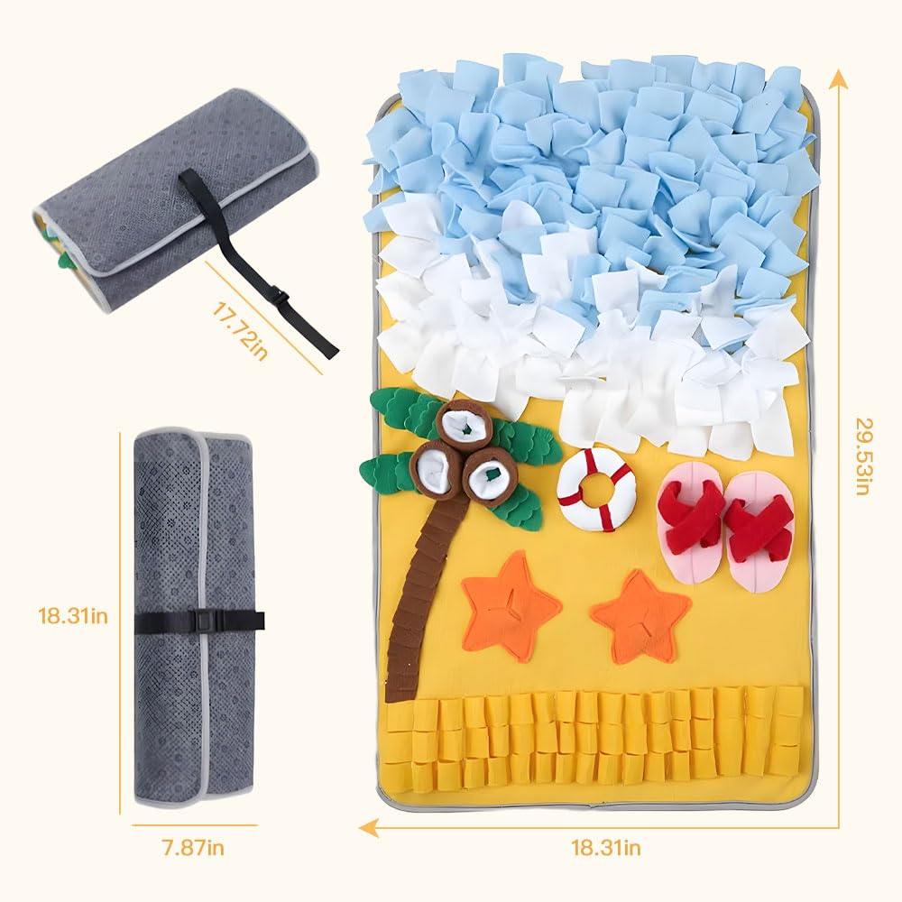 Snuffle Mat for Large Dogs and Cats Heavy Duty Dog Enrichment Toys Interactive Feeder Puzzle Mat Mental Stimulation Non Slip Sni