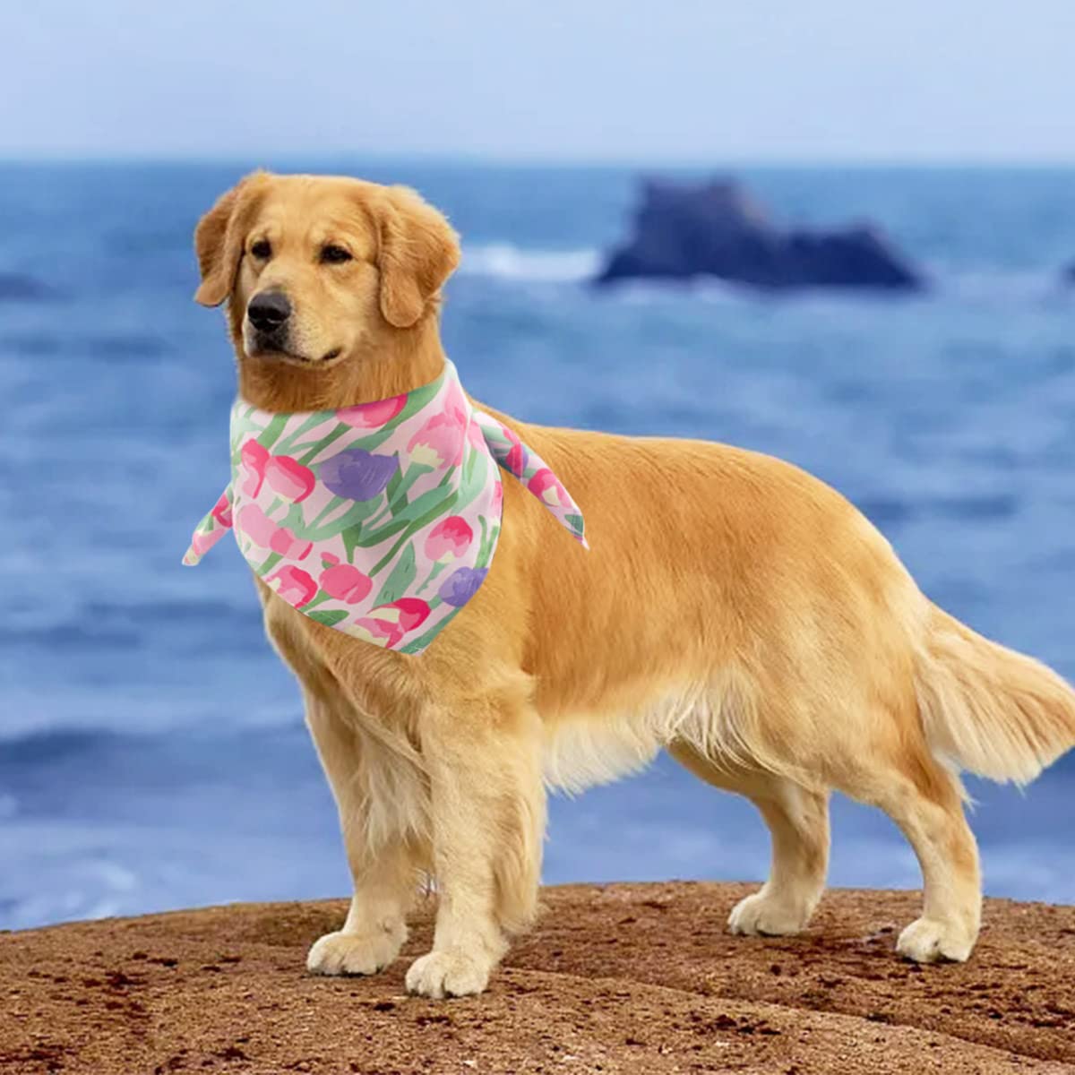 JpGdn 50PCS Large Dog Bandanas Large Breed XL Bulk for Extra Large Dog Big Bandanas Pack Kerchief Washable Triangle Bibs Head Sc
