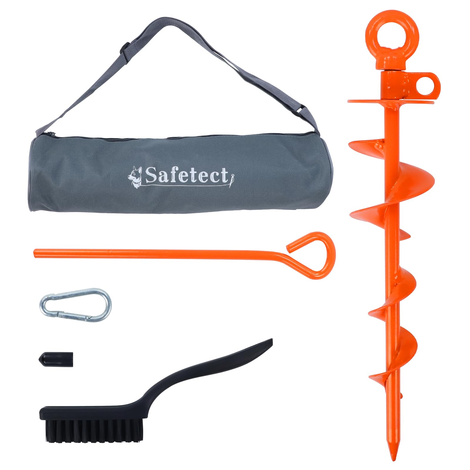 Safetect Dog Tie Out Stake Heavy Duty Dog Stake For Large Dogs Up To 210 Lbs 360 Swivel Dog Stakes For Outside Camping Gear Beac