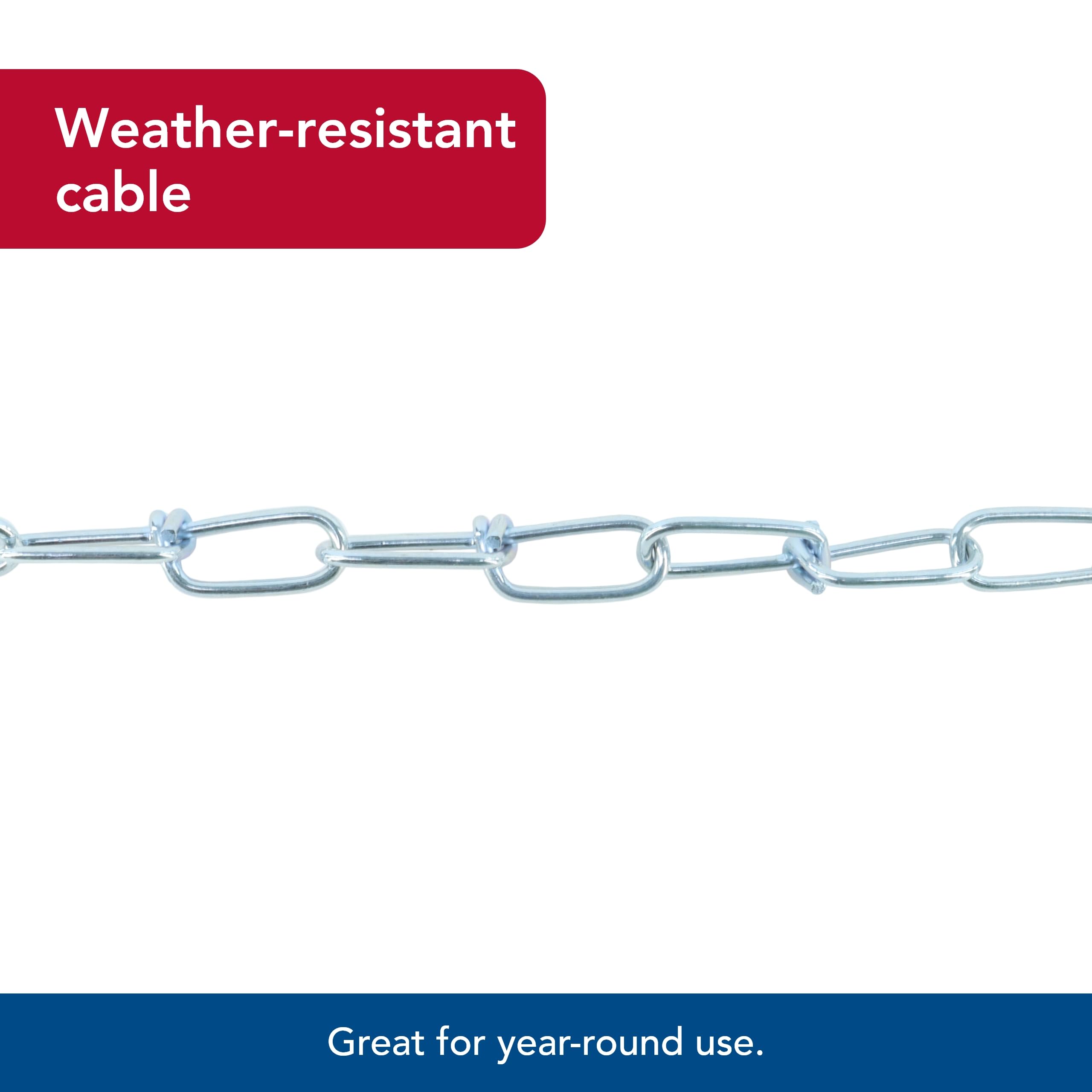 Coastal Pet Titan Twisted Link Chain Dog Tie Out - Dog Chains for Outside - Weather-Resistant Dog Tie Out Cable for Dogs up to 5