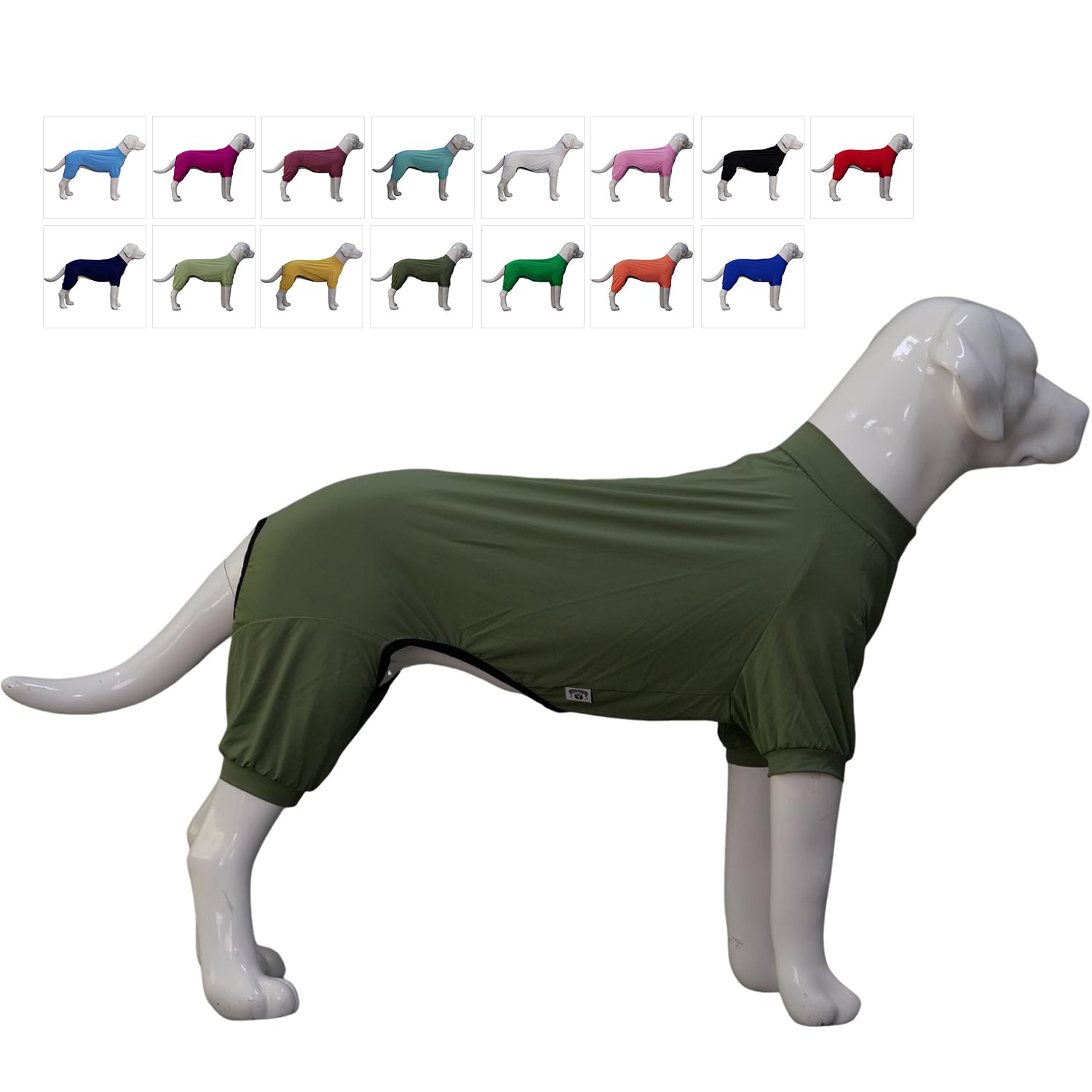 Lovelonglong Dog Jumpsuit With Uv Protection And Quick-Dry Fabric For Spring Summer Pet Pajamas Army Green S