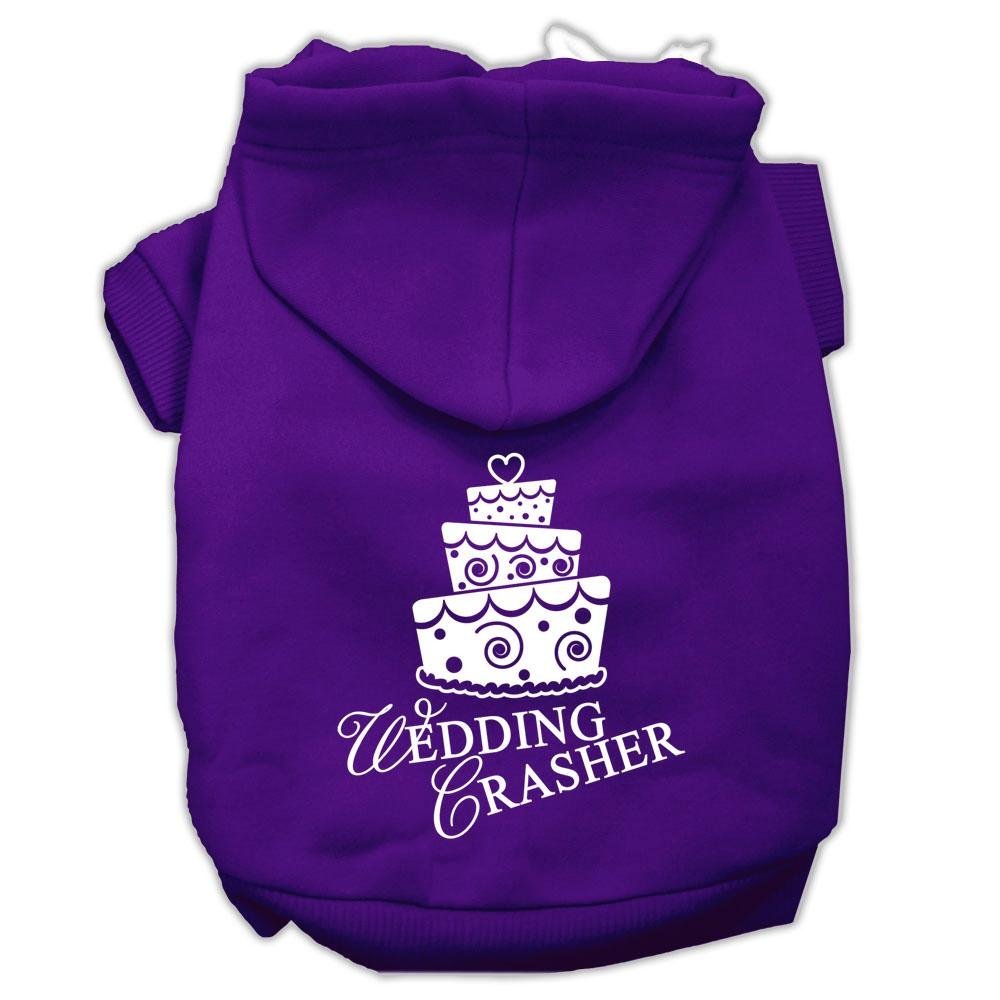 Pet Dog & Cat Hoodie Screen Printed, &quot;Wedding Crasher&quot; Purple 3XL (25-35 lbs.)