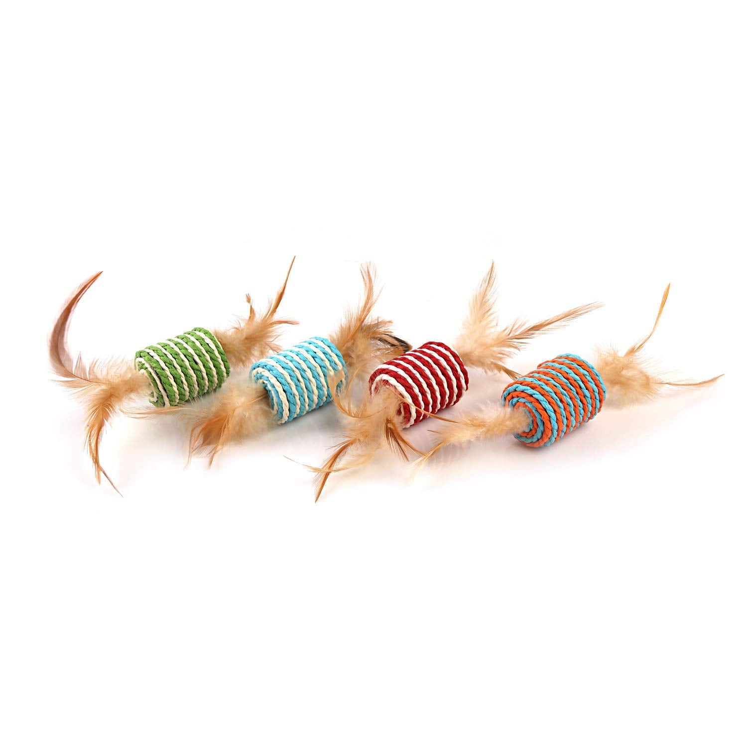 Woofy Sisal Ball Cat Interactive Kitten Training Balls Bite Resistant Cat Toys Interactive Cat Toy Ball Scratch Ball Cat Feather