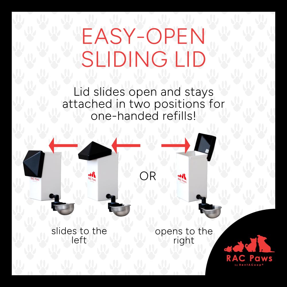 No-Drip 32oz Small Animal Drinking Bottle with Auto-Fill Metal Cup for Small Pet/Bunny/Ferret/Hamster/Guinea Pig/Rabbit/Chinchil