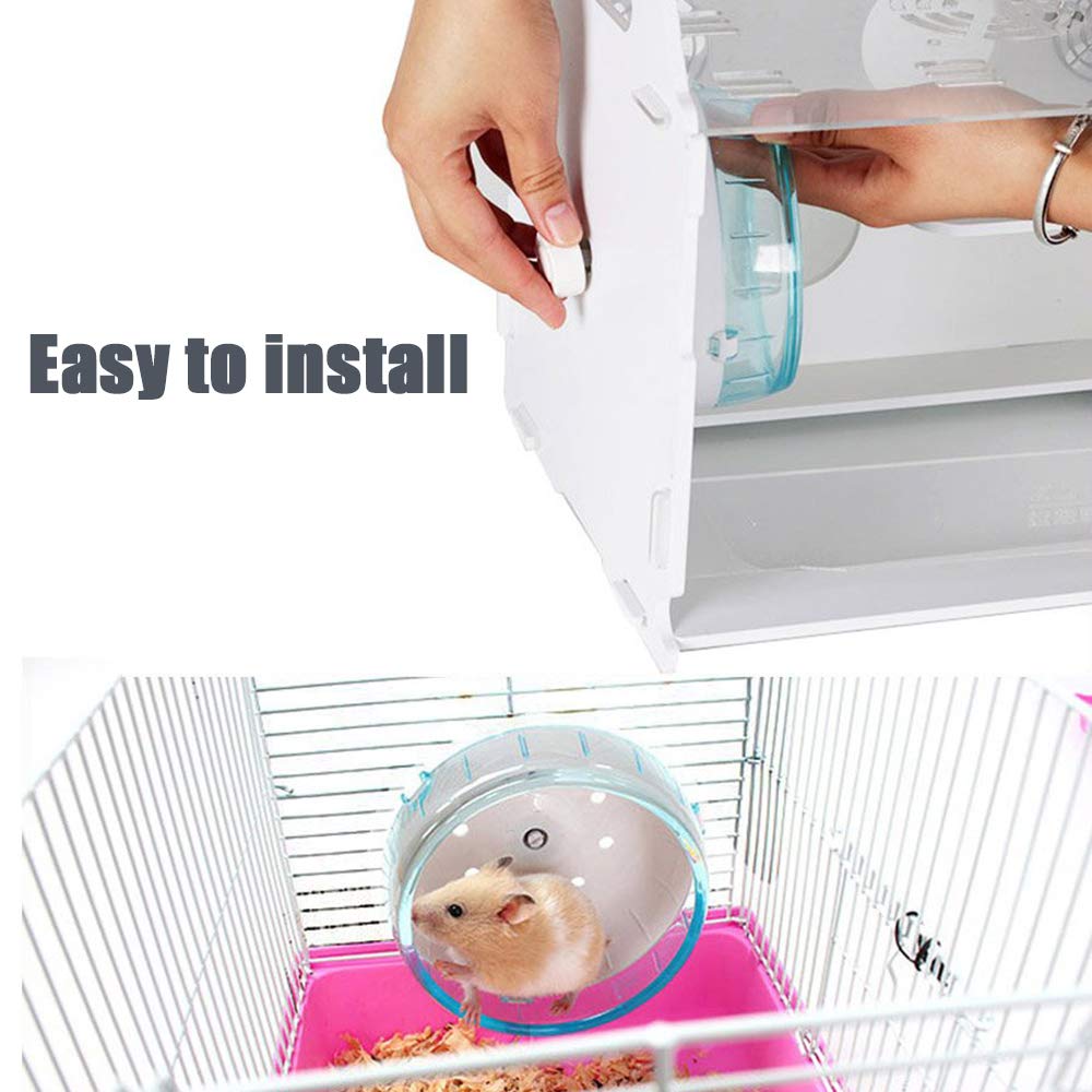 Zoopolr 4.7 Inches Small Silent Spinner Exercise Running Wheel For Small Hamsters, Gerbils, Or Mice (Pink Running Wheel)