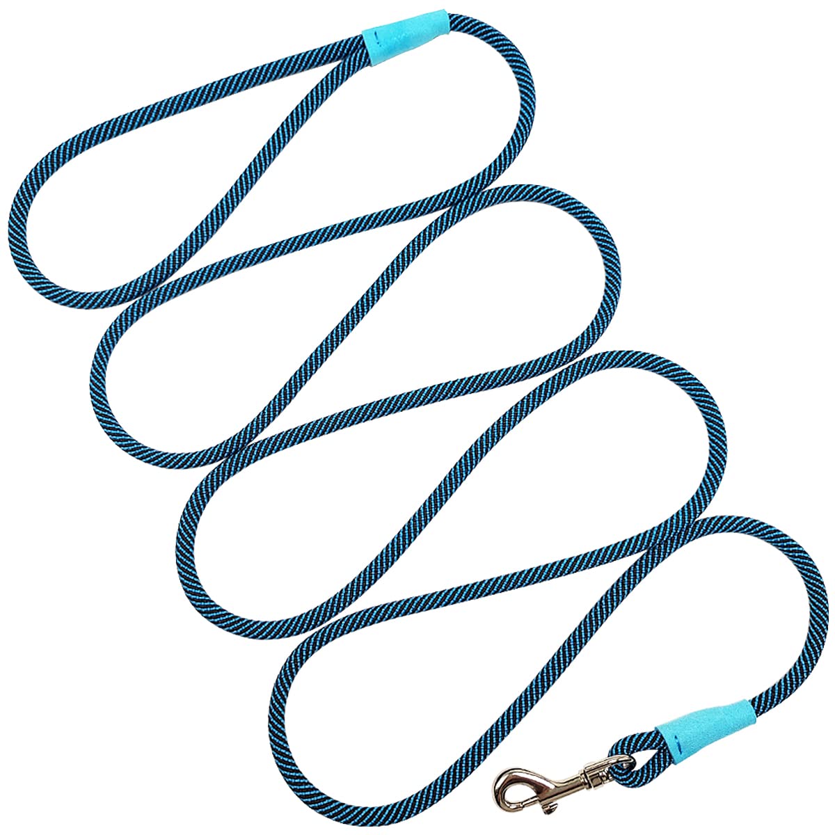 Boswany Small Dog Leash 7Ft, Lightweight Nylon Rope Leash For Puppy Pets, Cats, Small Animals Medium Dogs Walking, Blue