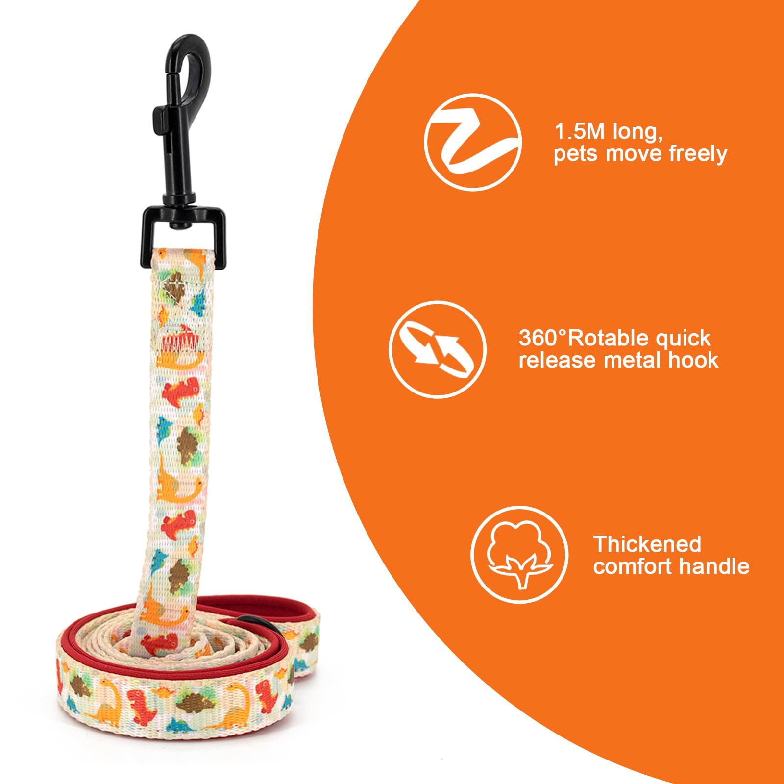 Adjustable Dog Harness and Leash Set for Girl Air Mesh Dog Vest Harness 5Ft Dog Training Leash with Soft Handle Pet Escape Proof