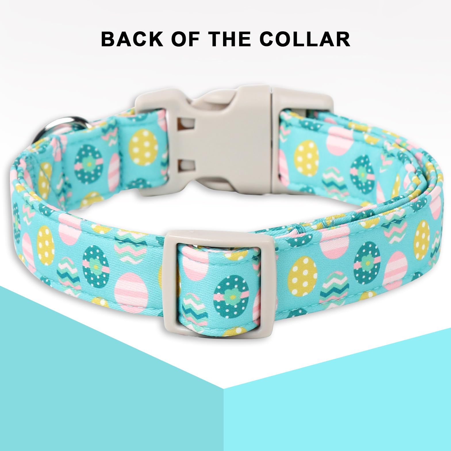 Unique Style Paws Easter Dog Collar,Blue Egg Dog Collar Cotton Easter Puppy Egg Collars With Quick Release Buckle Adjustable Pet