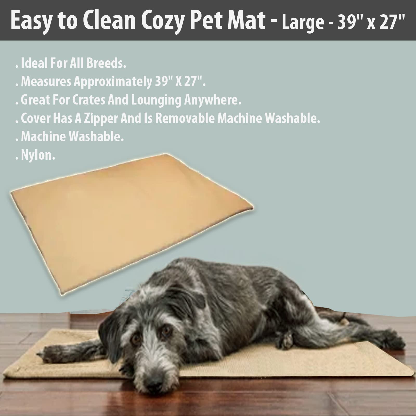 Bulk Buys Kole Ki-Of794 Easy To Clean Cozy Pet Mat, One Size