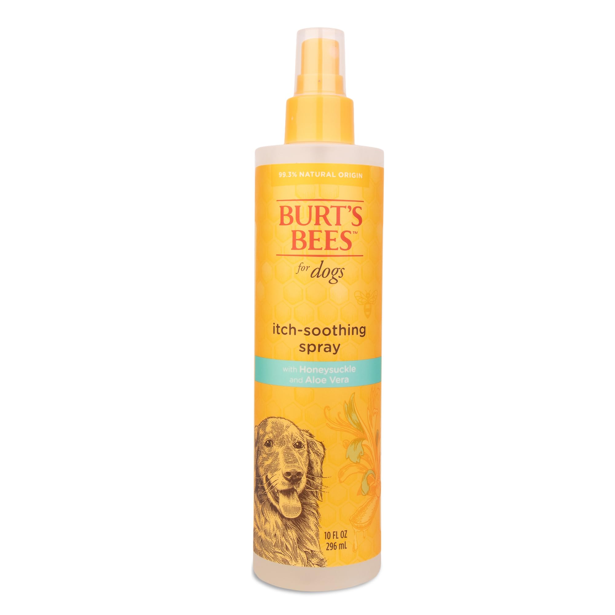 Burts Bees for Pets Anti Itch Dog Spray with Honeysuckle and Honey, Waterless Grooming Mist for Dry Flaky Skin, Dog Itch Relief