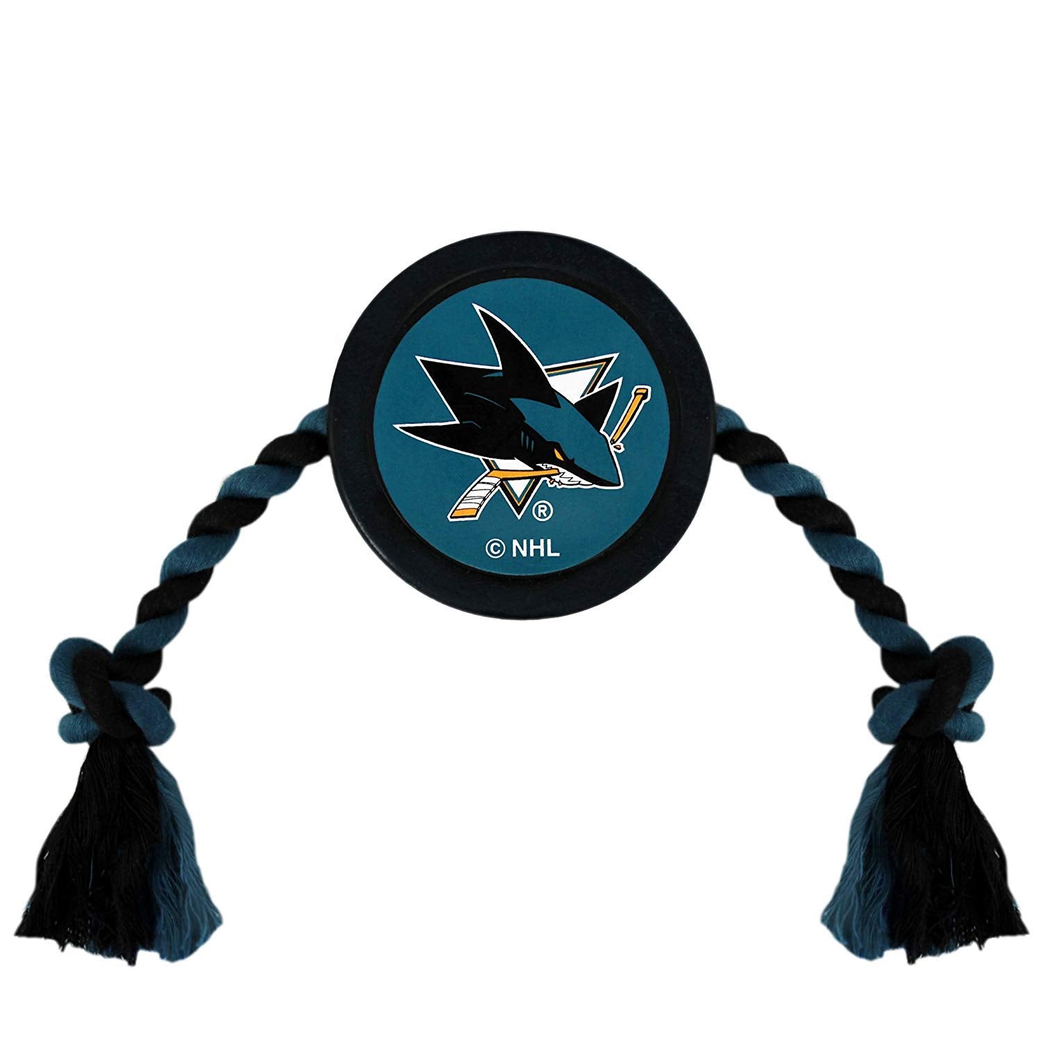 Pets First NHL SAN Jose Sharks Puck Toy for Dogs & Cats. Play Hockey with Your Pet with This Licensed Dog Tough Toy Reward!
