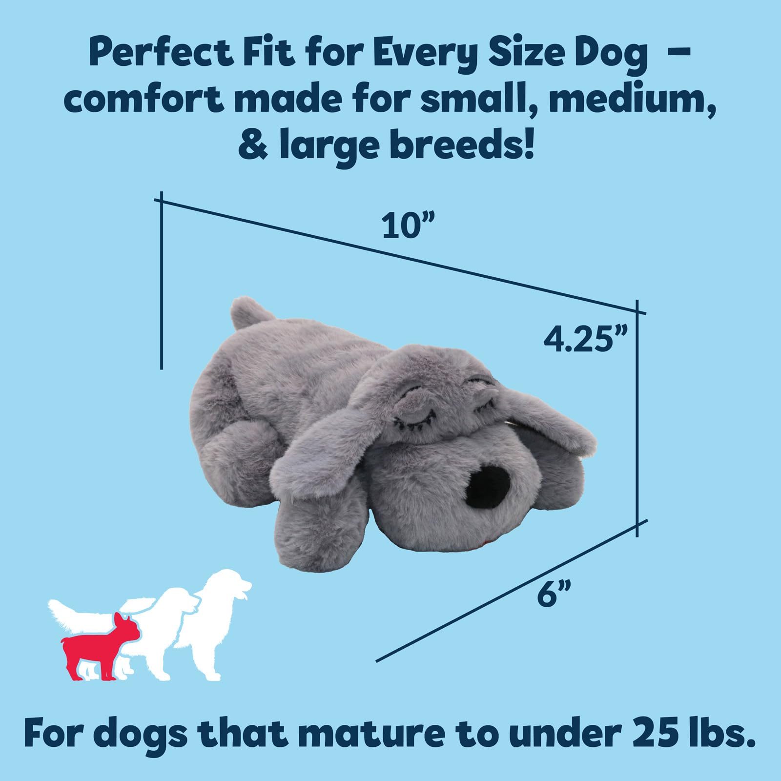 Snuggle Puppy Original Dog Toy for Small Breeds - Heartbeat Puppy for Dogs - Pet Anxiety Relief and Calming Aid - Comfort Dog To