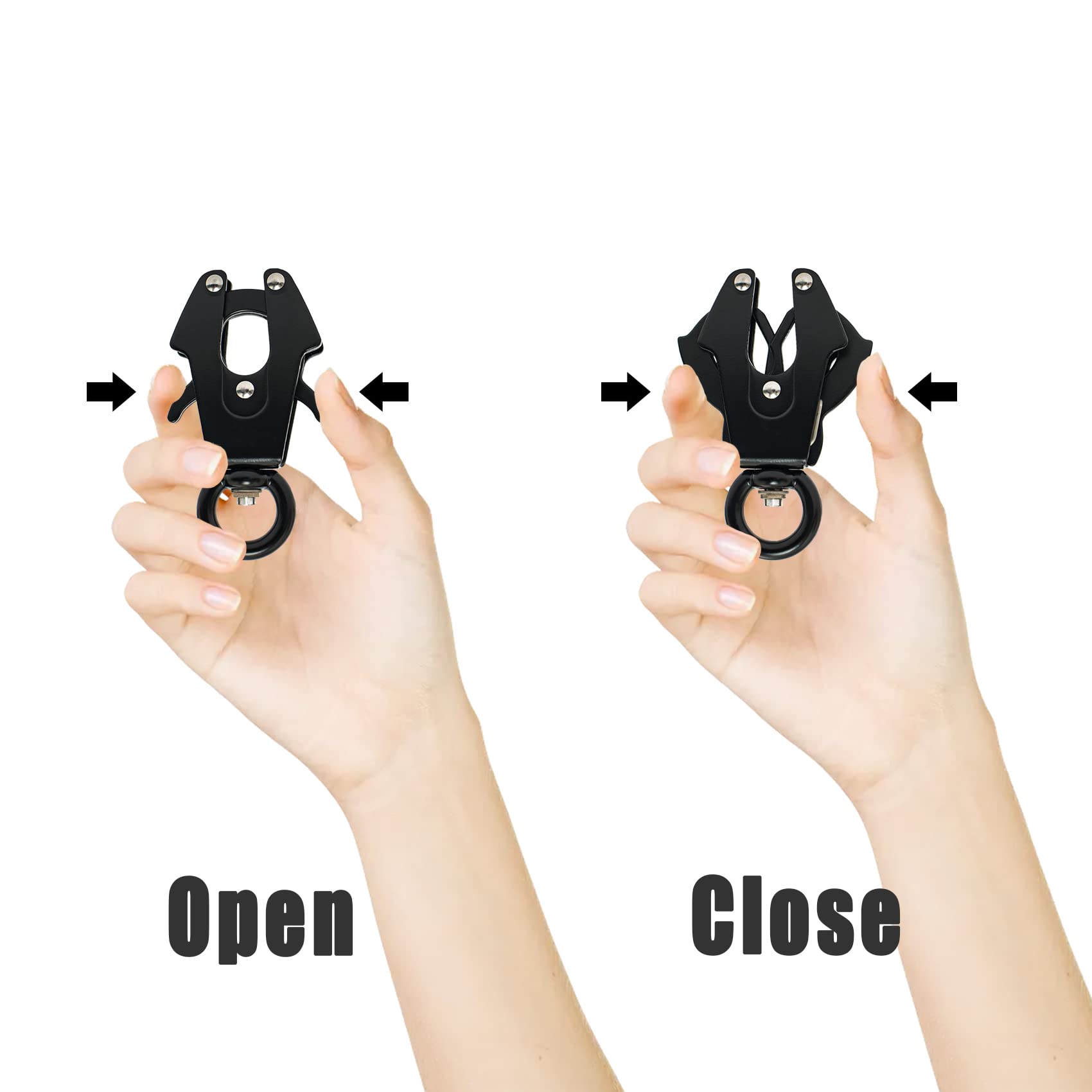 Heavy Duty Dog Leash Clips - Small Quick Release And Lock Snaps - Frog Clip (Ring 1' X 2)