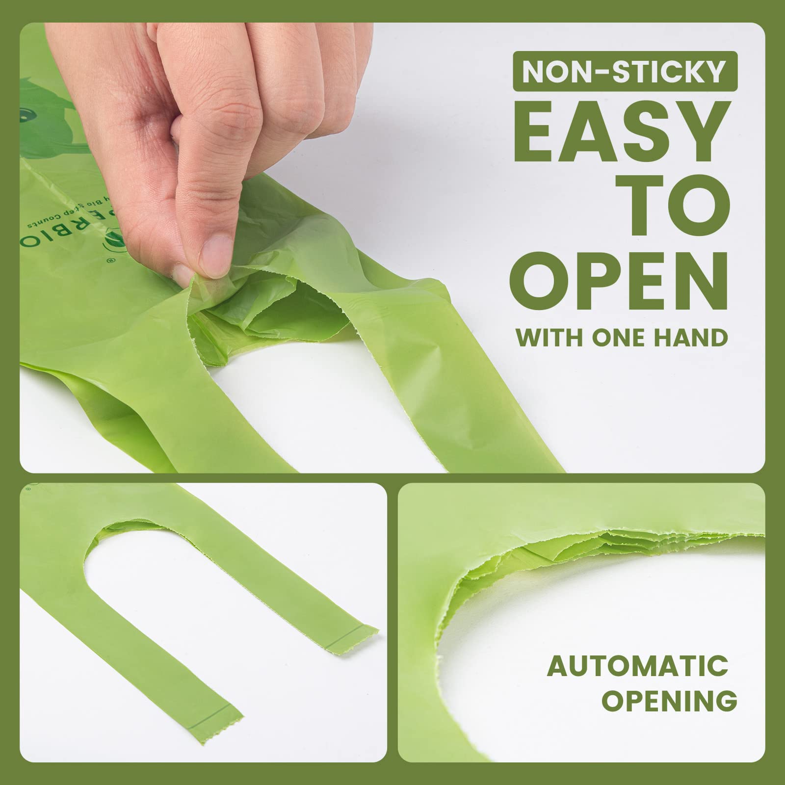 SUPERBIO Extra Thick Dog Poop Bags, 180 Count, Green, Compostable, Strong & Durable - 12 Rolls of Eco-Friendly Waste Bags