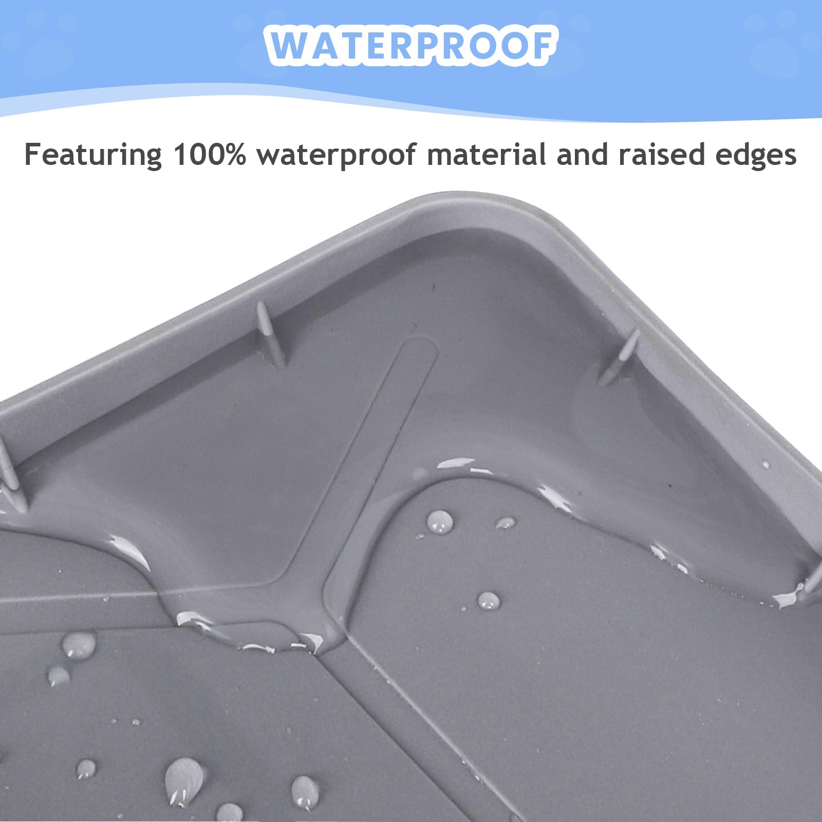 Large Silicone Cat Litter Mat: Easy To Clean Kitty Scratch Pad Soft And Waterproof Litter Box Trapping Mat (22'X34'- Grey)