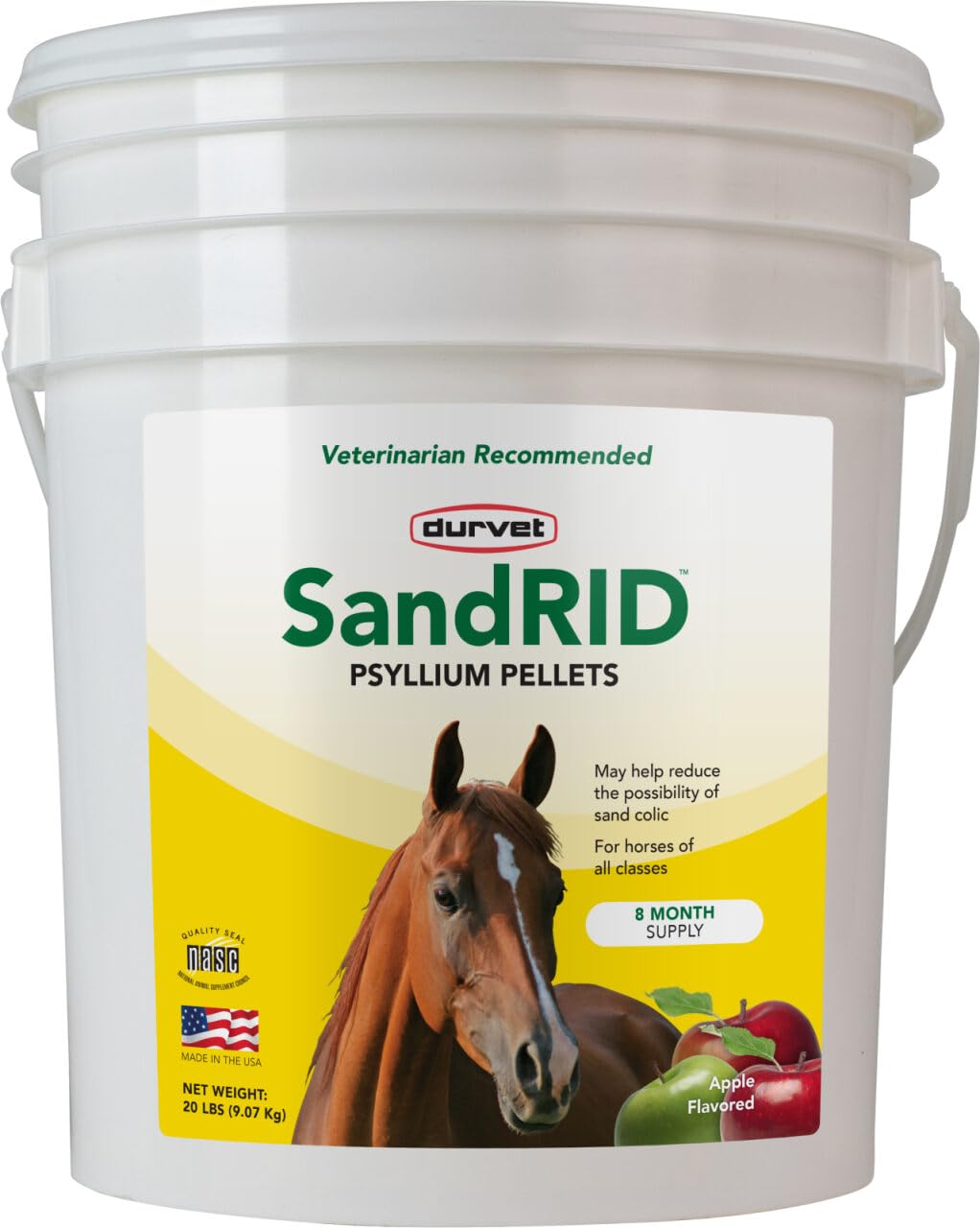 Durvet/Equine 699629 Sandrid Psyllium Pellets for Equine, 20 lb