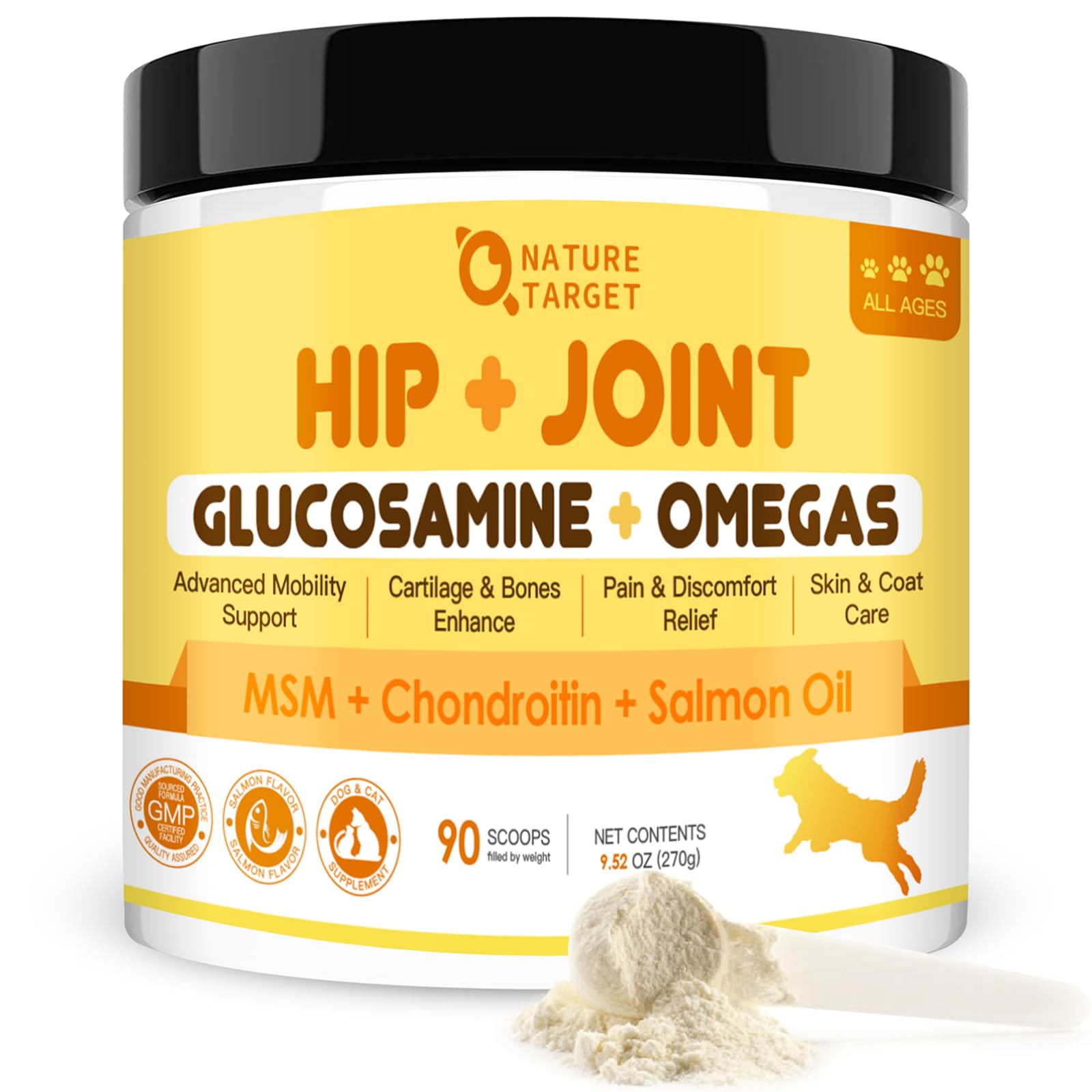 Glucosamine for Dogs, Joint Supplement for Dogs, Chondroitin, MSM, Turmeric, Omega 3, Support Hip & Joint Mobility - Dog Joint P