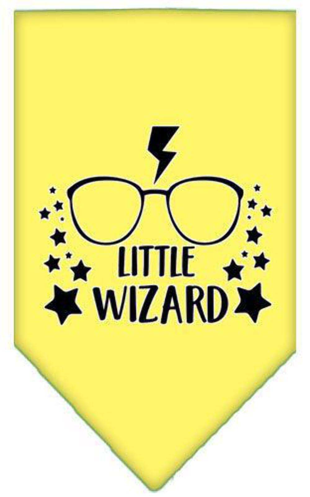 Mirage Pet Product Little Wizard Screen Print Bandana Yellow Large