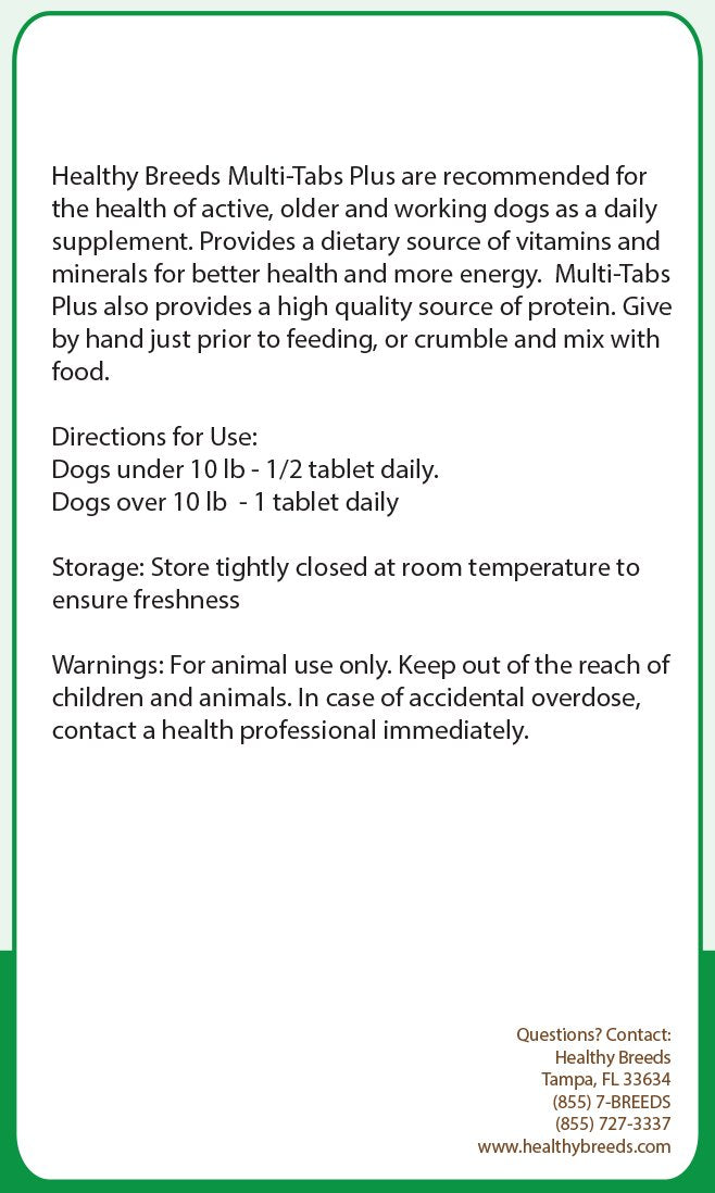 Healthy Breeds Poodle Multi-Tabs Plus Chewable Tablets 365 Count