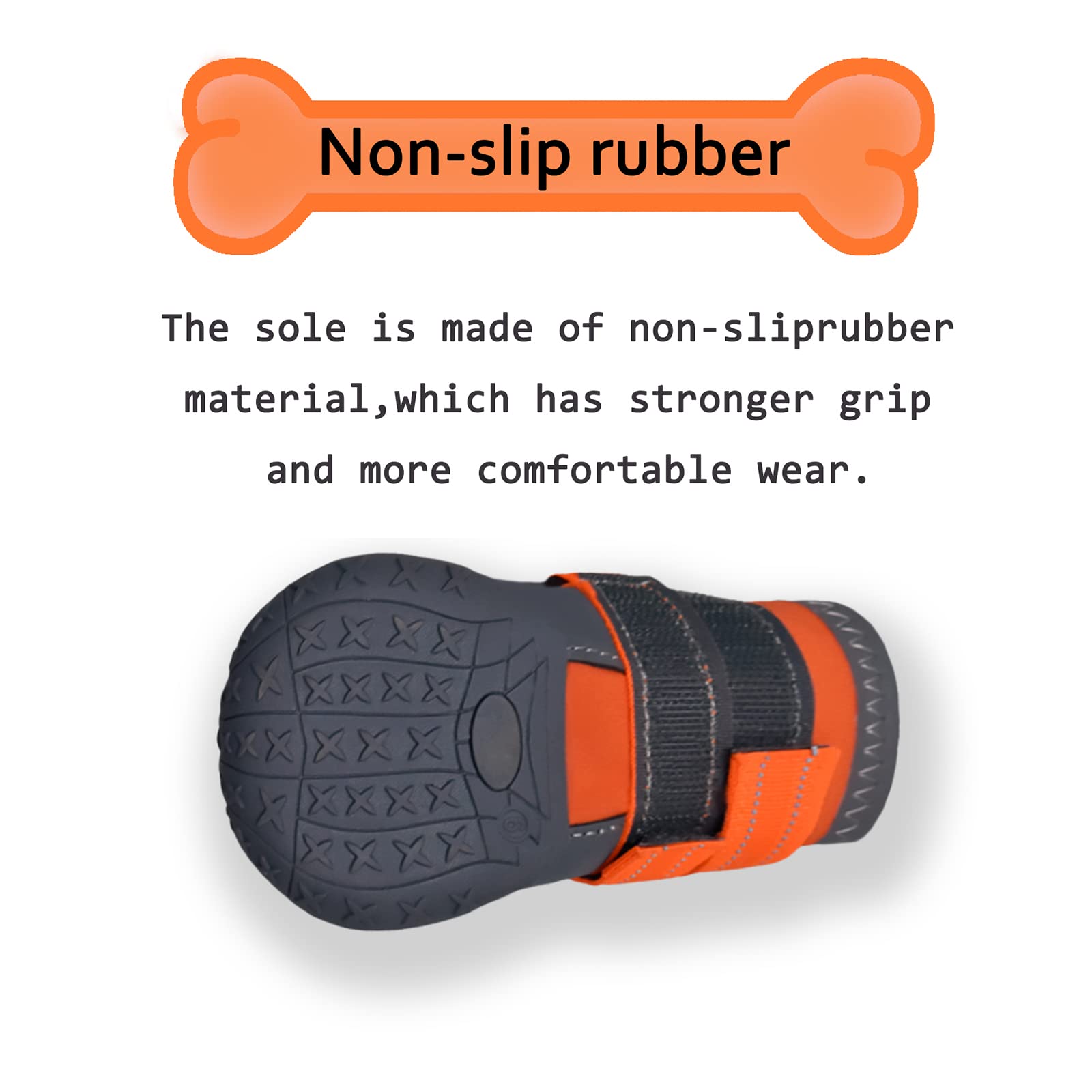 Xsy&G Dog Boots,Waterproof Dog Shoes,Dog Booties With Reflective Strips Rugged Anti-Slip Sole And Skid-Proof,Outdoor Dog Shoes F