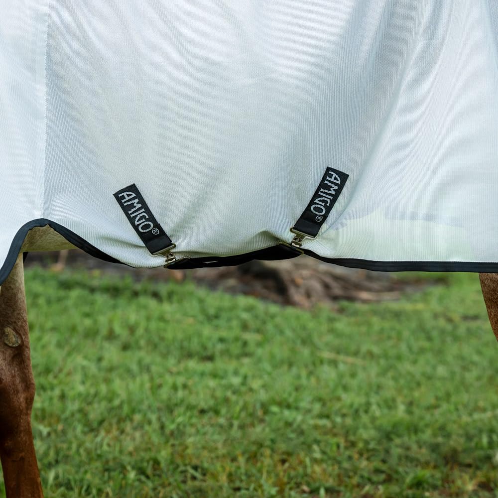 Horseware Ireland Amigo Bug Rug Stock Horse Silver and Black Fly Sheet NO Hood 74