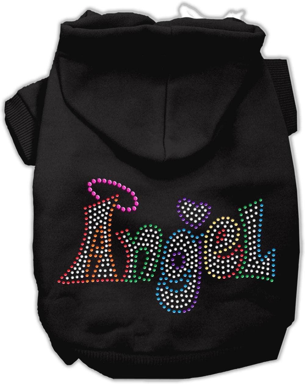 Pet, Dog & Cat Hoodie Rhinestone, 'Technicolor Angel' Cream Md (6-10 Lbs.)