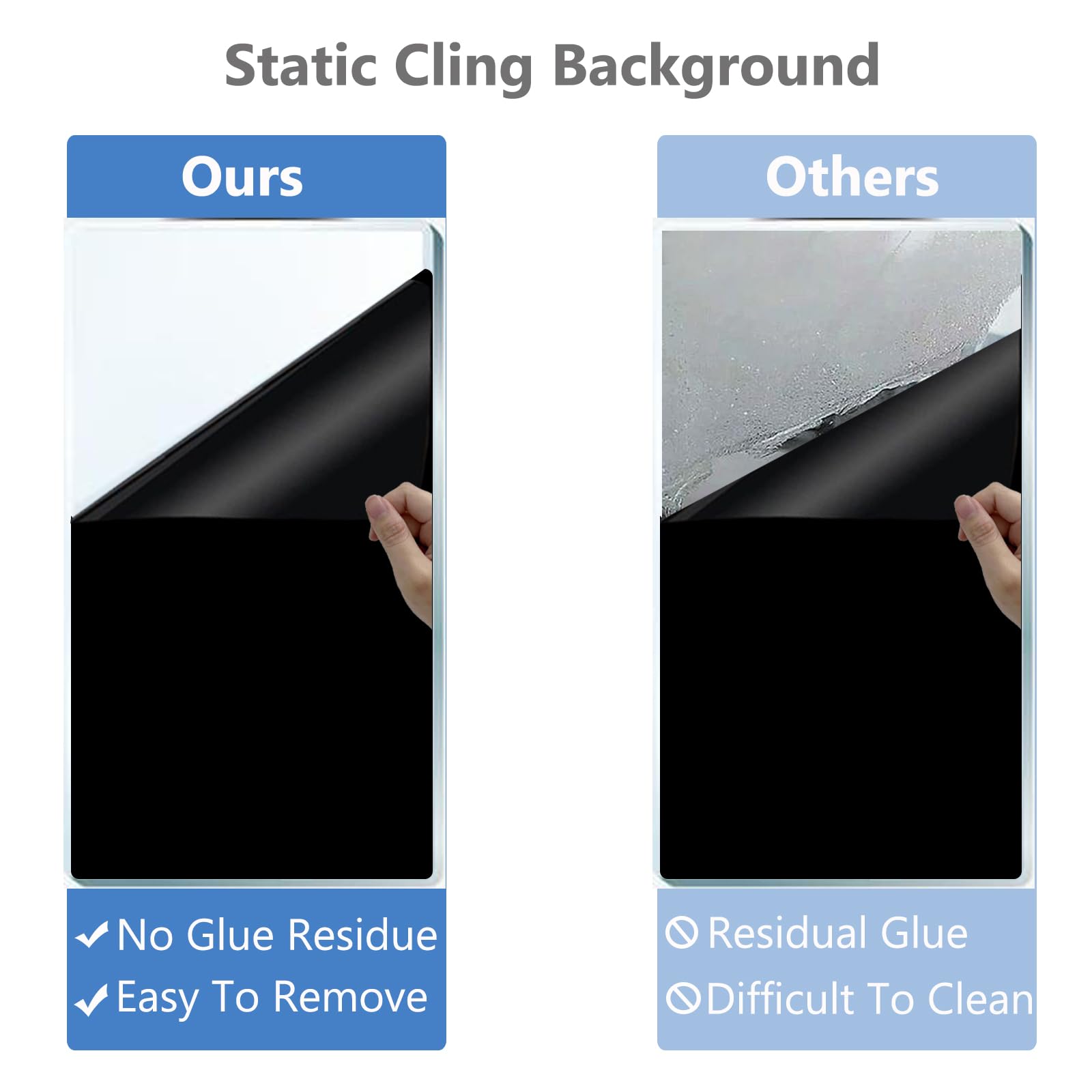 XCNO Aquarium Background Static Cling Black Fish Tank Background Wallpaper Fish Tank Backdrop Vinyl Aquarium Poster Background 2